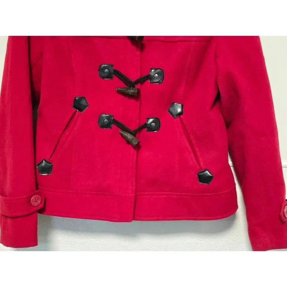 Women's Pink Envelope Coat,‎ Red, Size L - Picture 2 of 7
